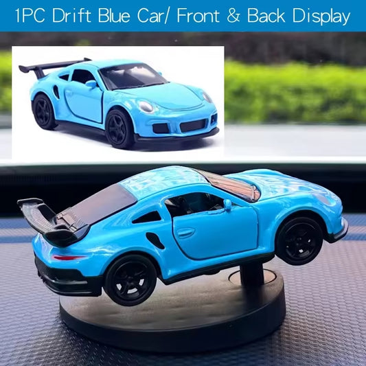 PORSCHE BLUE- Drift Rotating Auto Turning Gyroscope Alloy Car Model