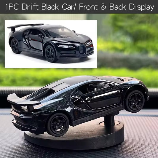 BUGATTI BLACK - Drift Rotating Auto Turning Gyroscope Alloy Car Model